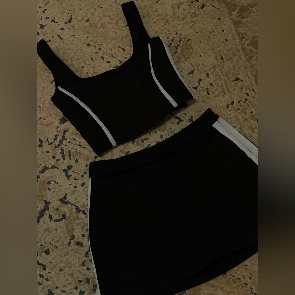Black and White Two-Piece Set
